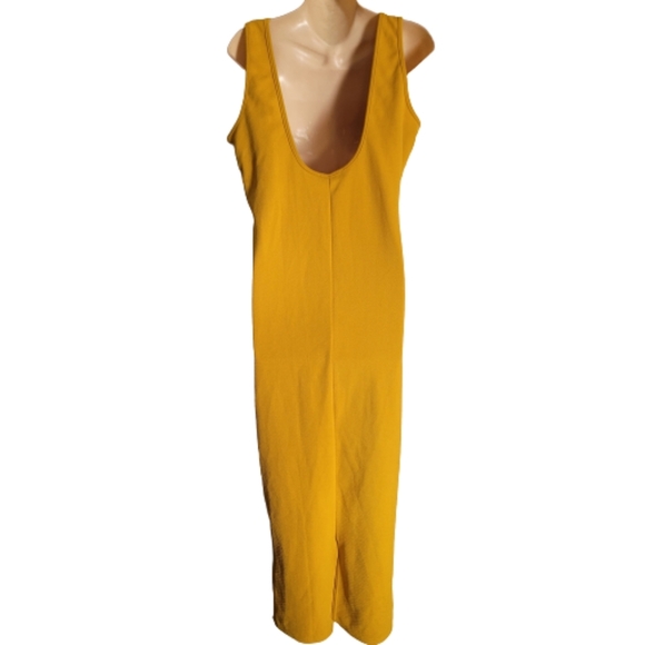 Missguided Mustard Yellow Sleeveless Square Bodycon Tank Dress Size Womens 12 - Picture 4 of 11